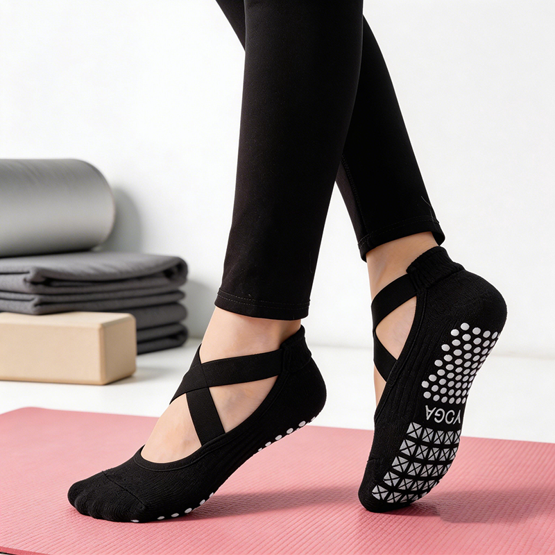 Grip Sock Yoga - Damen Rutschfeste Yoga-Socken Silikon Indoor Baumwolle
