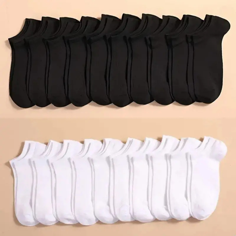 10 Paar Schwarze & Weiße Unsic – Ankle Sock Low Cut Bewertung und Preis