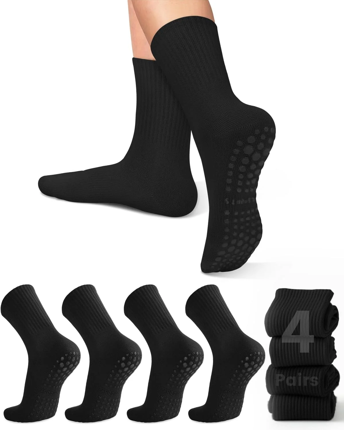 4 Paar Damen-Yoga-Socken, einf – Grip Sock Yoga Bewertung und Preis