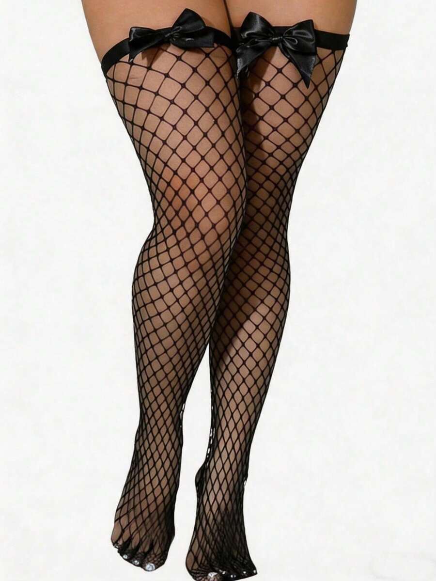 Netzstrümpfe mit Schleifendeko – Knee High Sock Women Bewertung und Preis